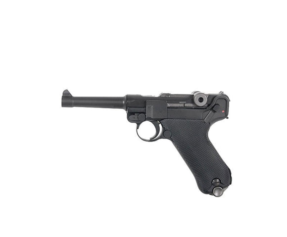 We GBB Pistol Luger P08, 4 inch - Black