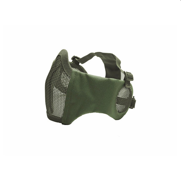 ASG Metal mesh mask with cheek pads and ear  protection, OD Green