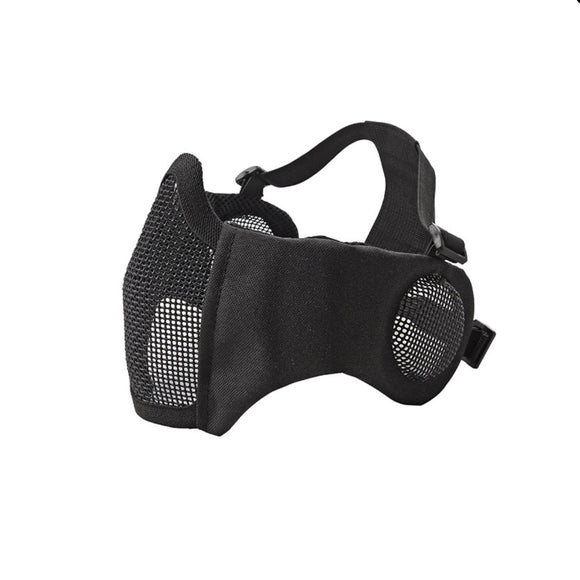 ASG Metal mesh mask with cheek pads and ear  protection - BLACK