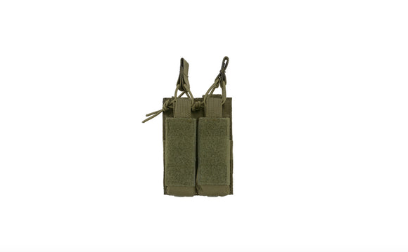 OPEN TOP DOUBLE PISTOL MAG POUCH - OLIVE [8FIELDS]